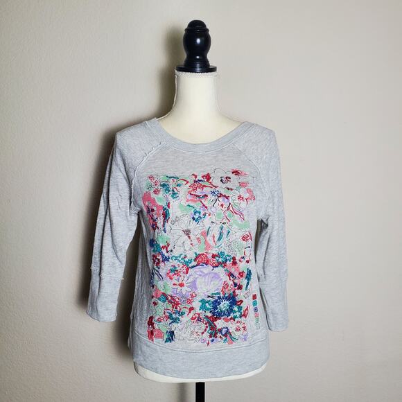 Anthropologie Gray Paint by Numbers Sweatshirt XS - Picture 1 of 7
